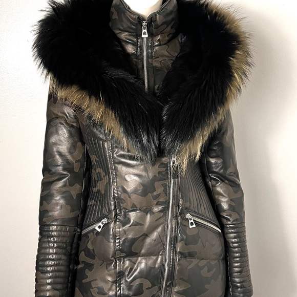 Rudsak SIA Leather jacket with Fur lined hood - Picture 10 of 17